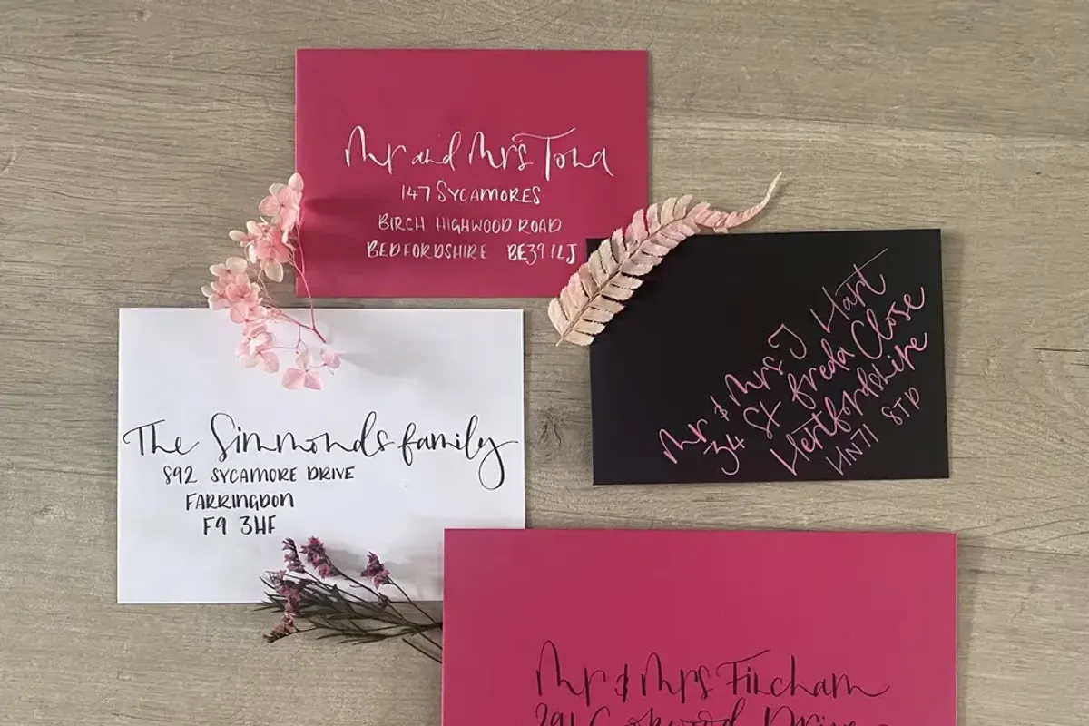 Calligraphy at home — invitations & stationery in Hertfordshire, UK
